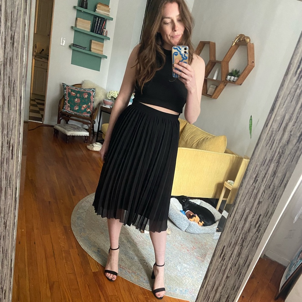 Black Pleated Skirt